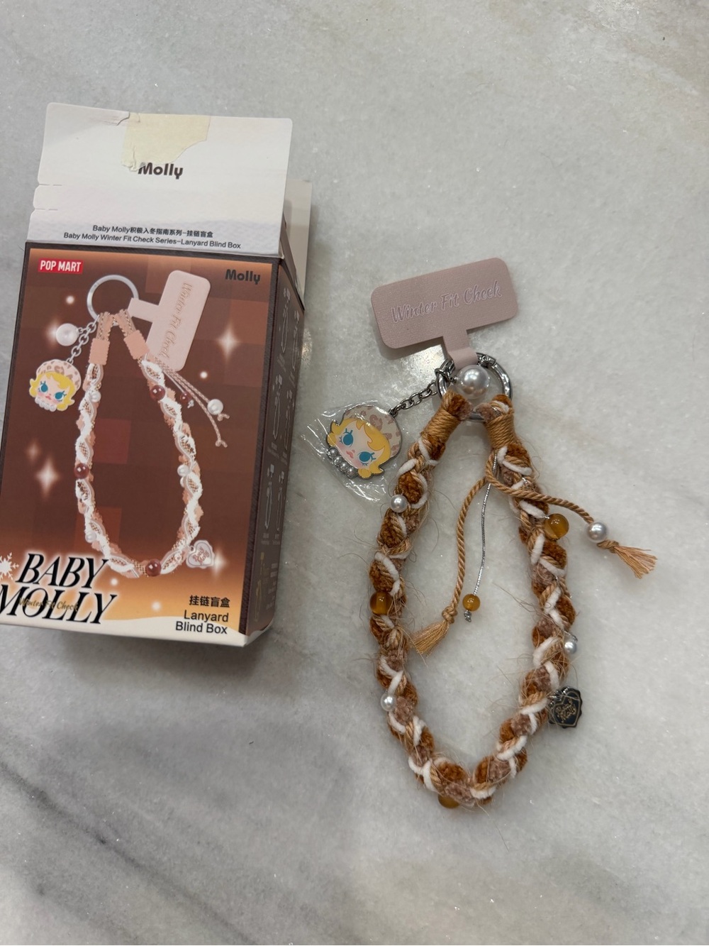 Baby Molly Braided Lanyard Keychain “Cold Wind Blows” by Pop Mart